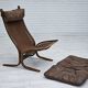 1970’s, Norwegian design, "Siesta" lounge chair by Ingmar Relling, leather, bentwood.
