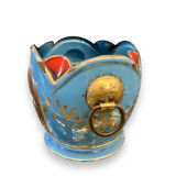 Planter In Early Painted Enamelled XIXth Signed E. Corrier