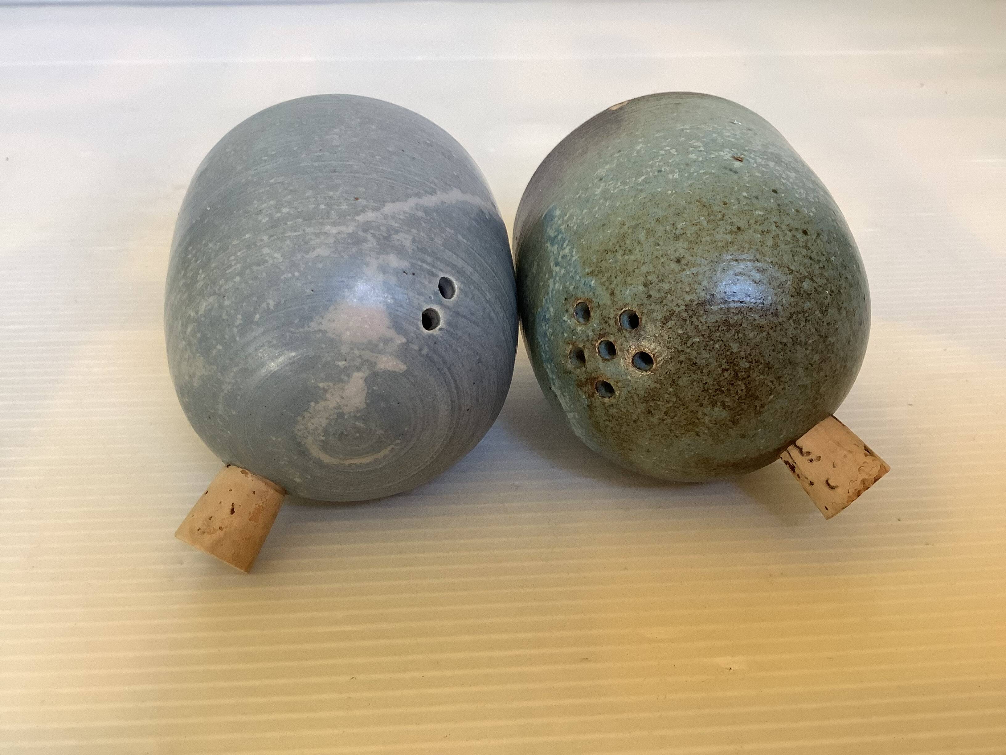 Salt and pepper handmade ceramic