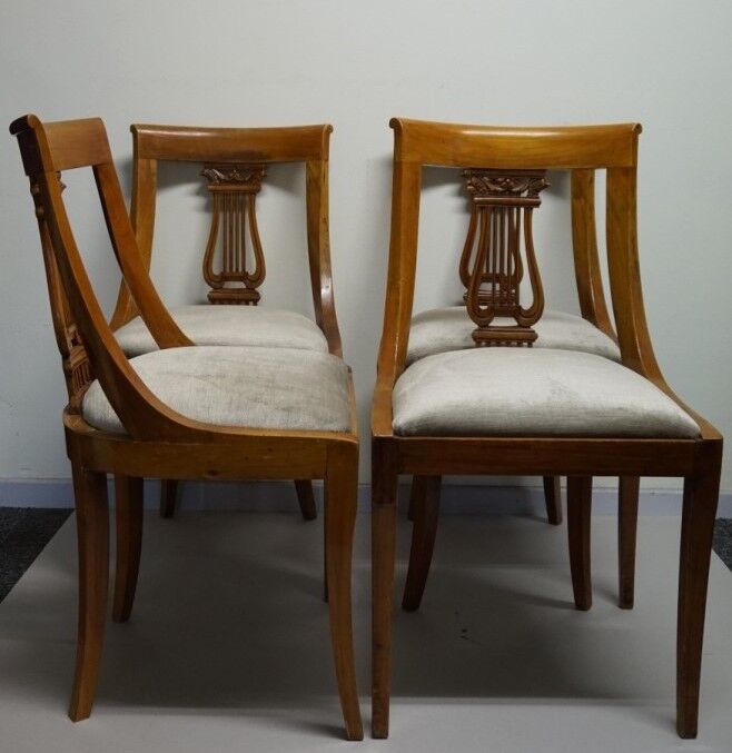 Lot de 4 chaises empire