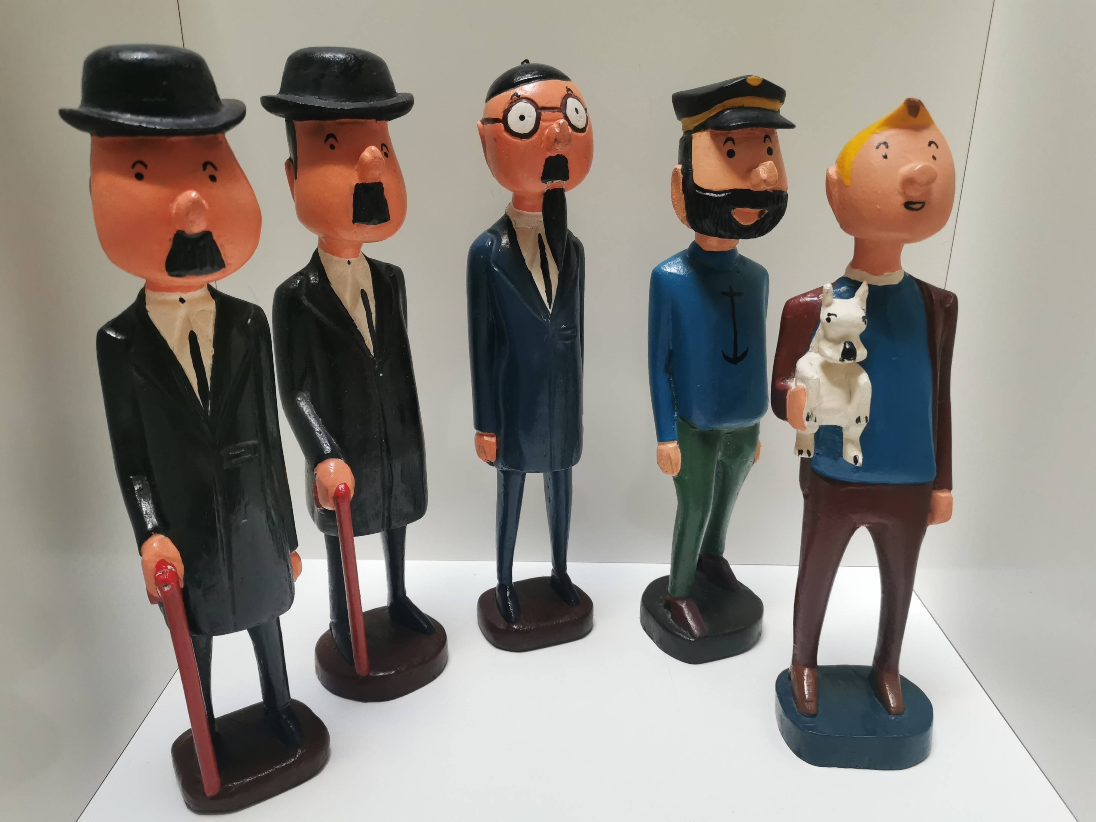Tintin wooden characters