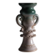 Scalloped ceramic vase candle holder | Latvia | 1970s