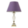 Lampe de table Empire en cristal taillé motif diamant et bronze doré