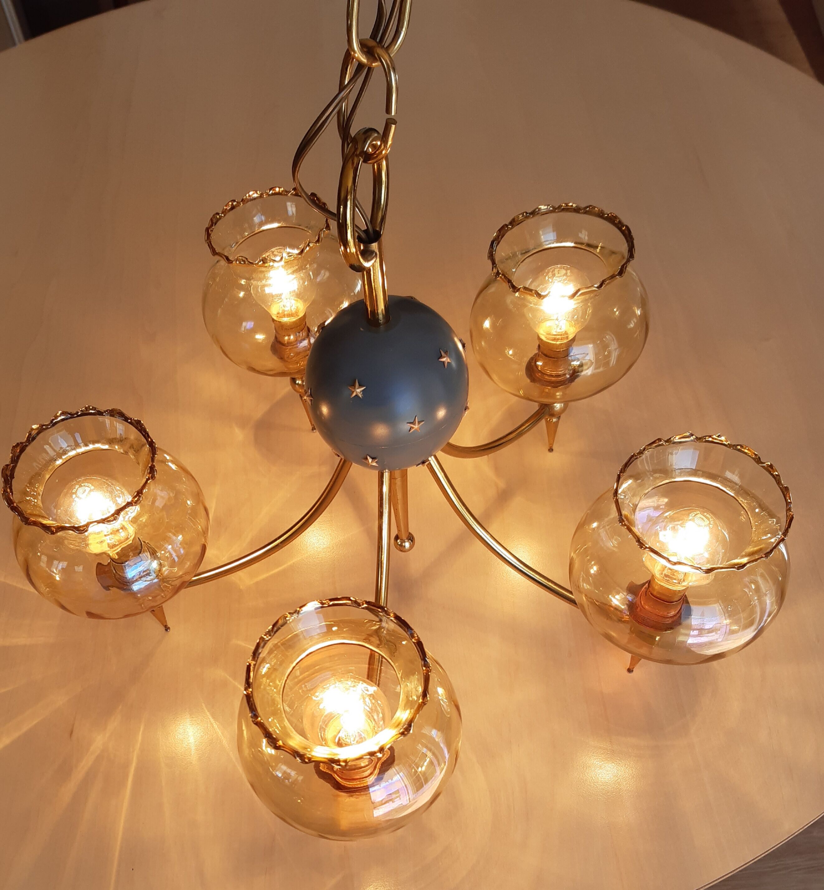 Vintage brass chandelier