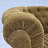 1950s, Danish relax chair, green furniture wool, ash wood.