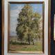 Huile originale sur panneau de bois "les Bouleaux"