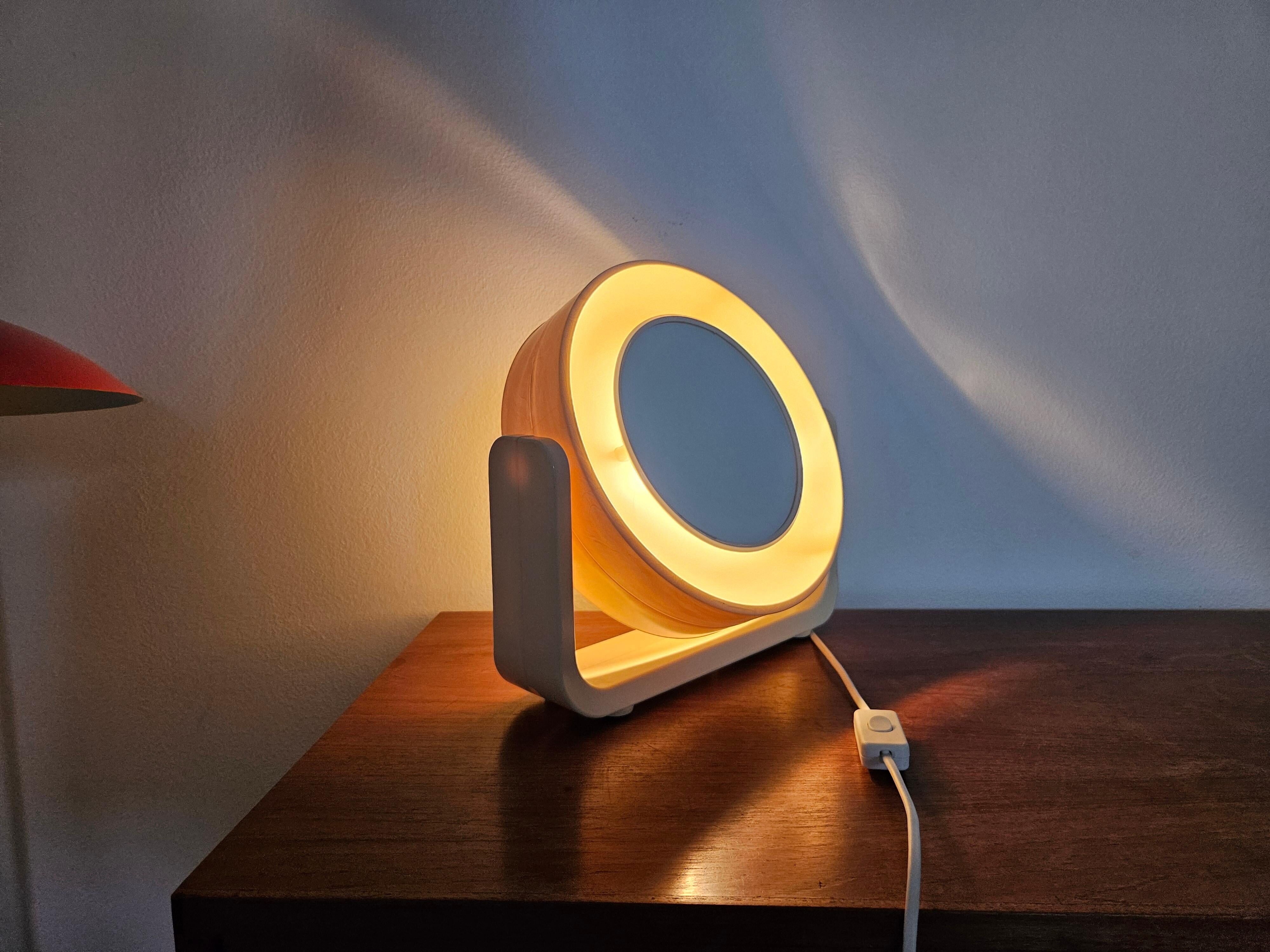 Rare backlit wall or table mirror Midcentury, ALLSTAR, Germany, 1970s