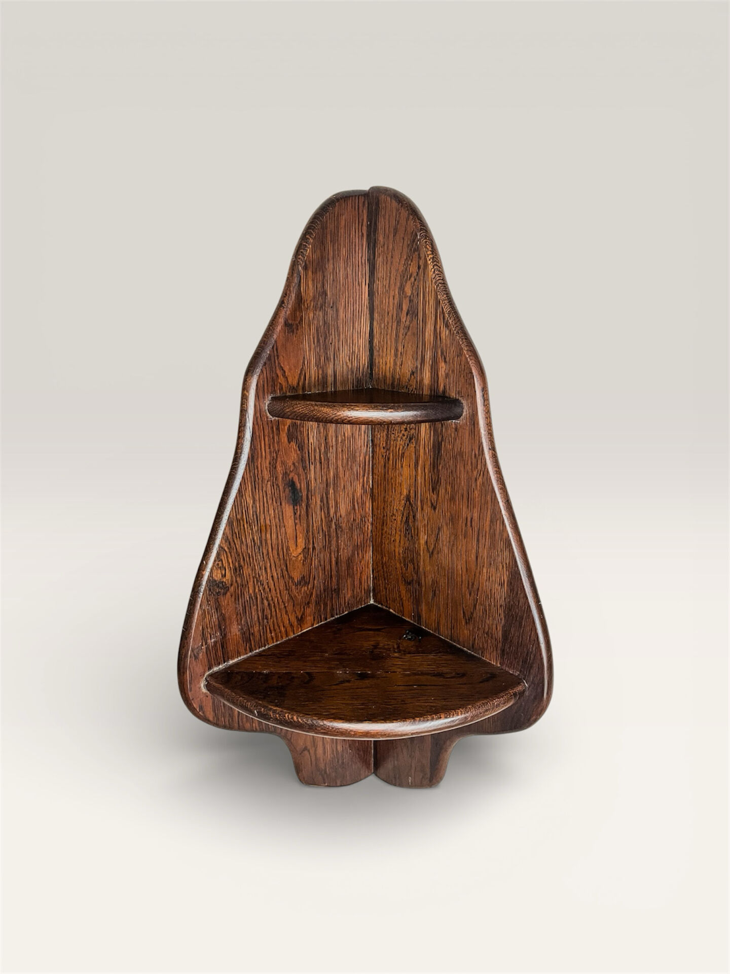 Antique corner shelf (corner unit) in solid oak