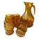 Vintage amber glass glasses and carafe set