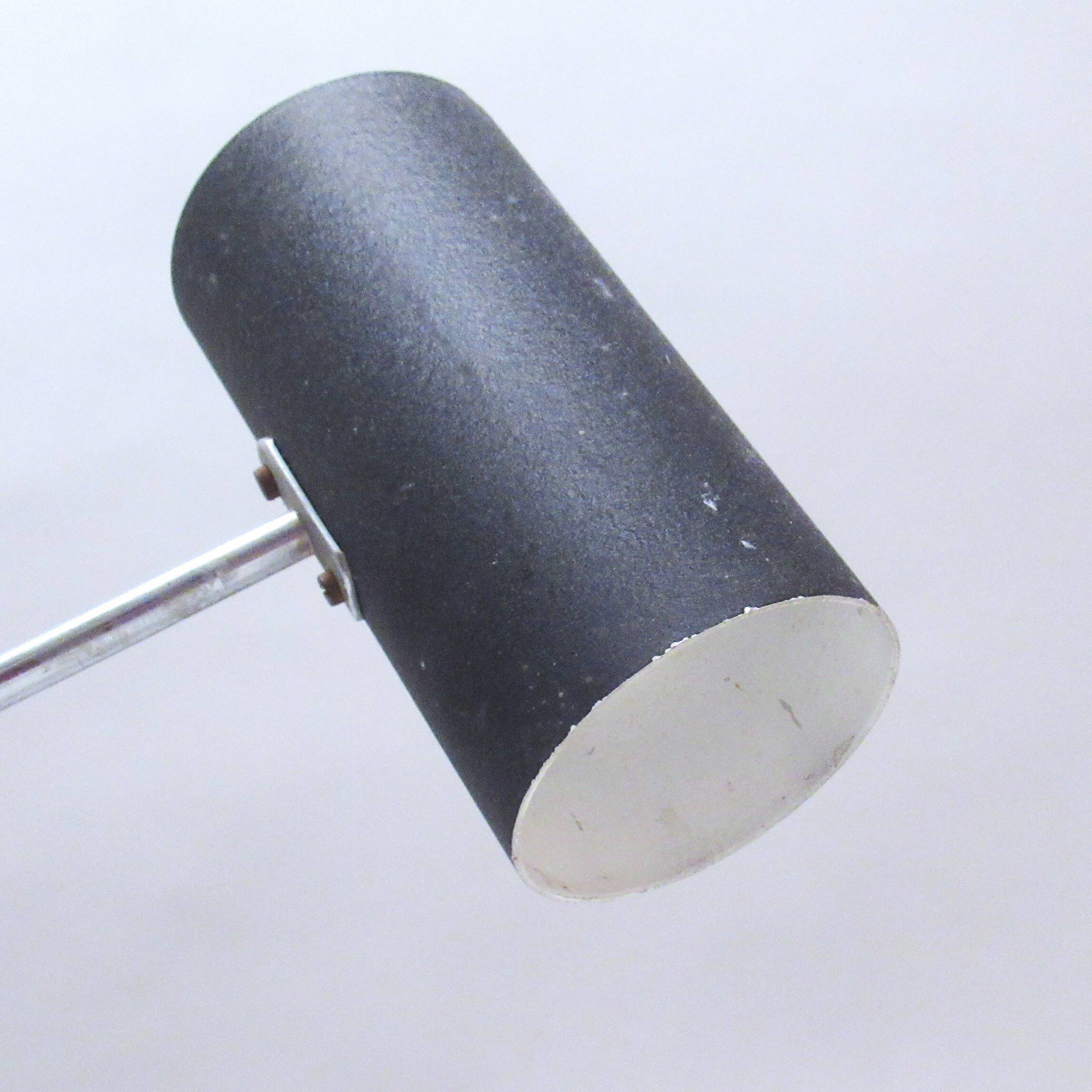 Black articulated desk lamp from the 60s