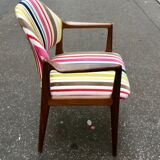 Scandinavian chair in solid teak with Nobilis fabric