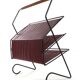 Magazine rack leather + metal