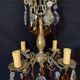 Lustre 4 lumières bronze et pampilles