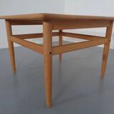 Danish Oak Sofa Table by Niels Bach, 1960s