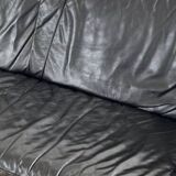 Black leather sofa, original sofa