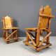 Vintage brutalist dining chairs, set of 4 - 1960s