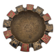 Zodiac cup ashtray in solid brass