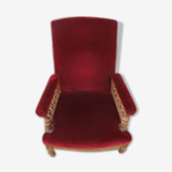 Church red velvet Chair