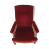 Fauteuil d'église velours rouge