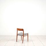 3 Niels Møller „Model 75“ teak dining chairs reupholstered