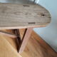Solid wood farm bench