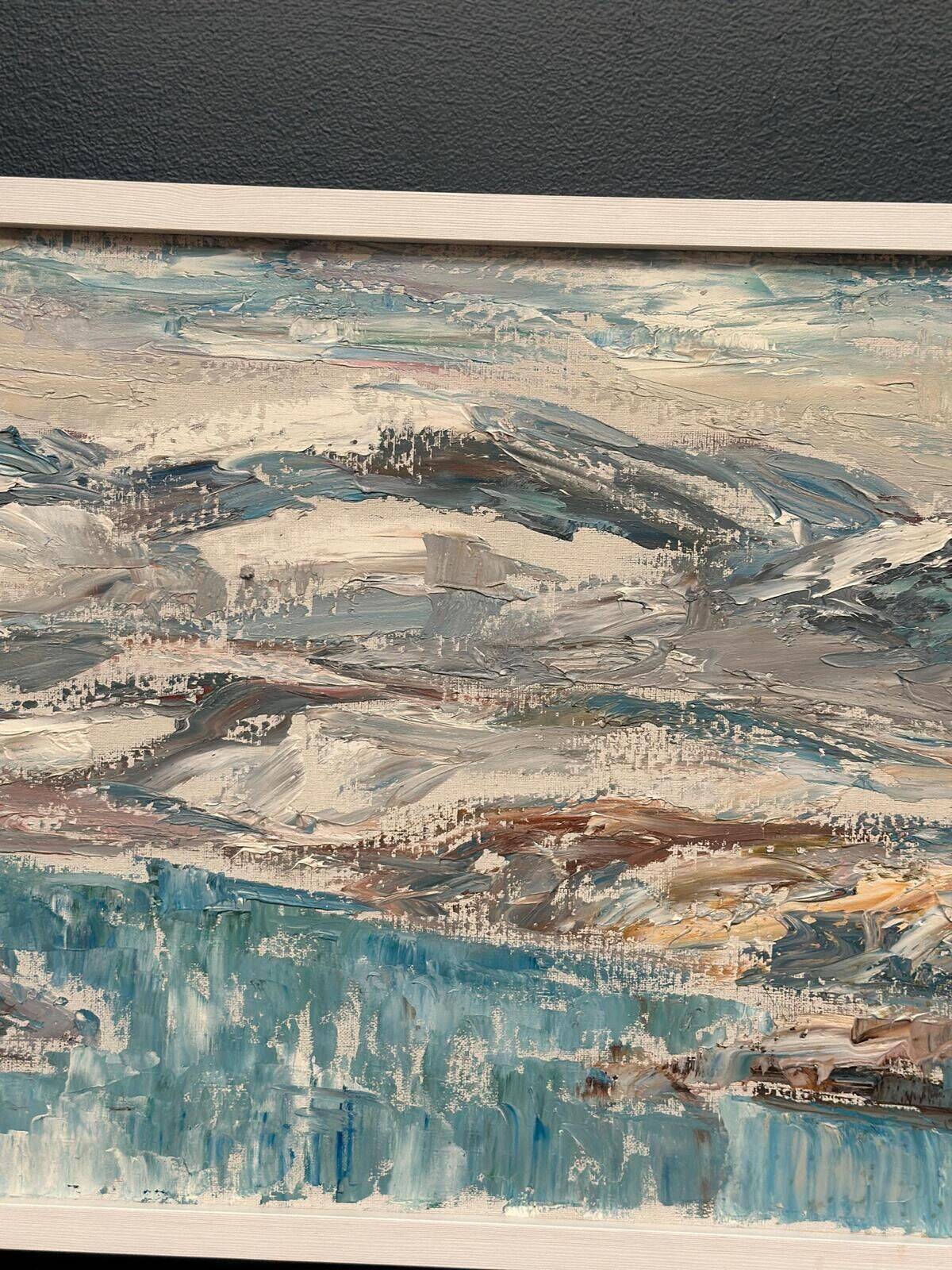 Huile sur toile originale – « Paysage » par Erik Lo – Signé – Vintage