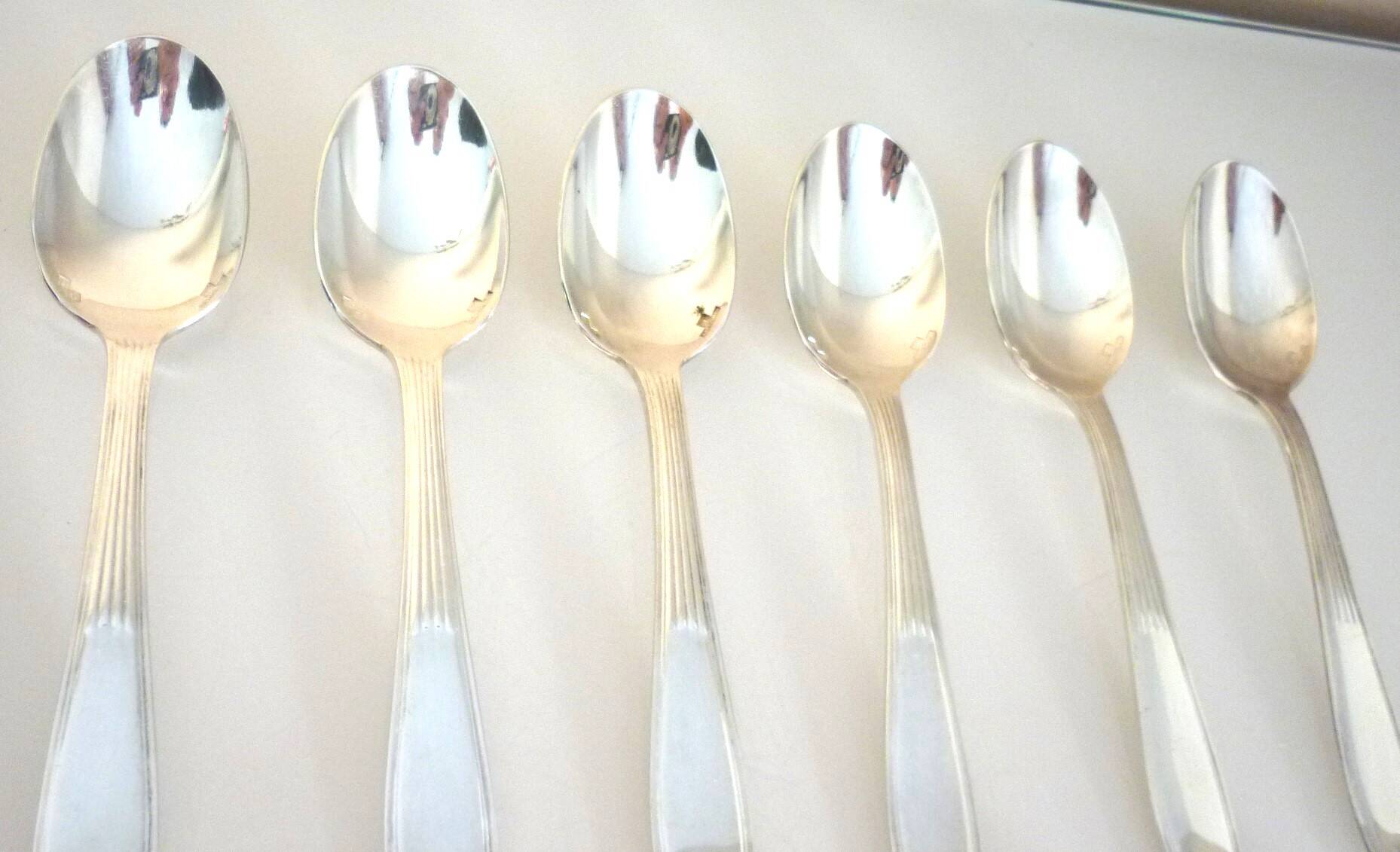 Set of 12 teaspoons, Christofle, Alfenide, silver plated, very good condition