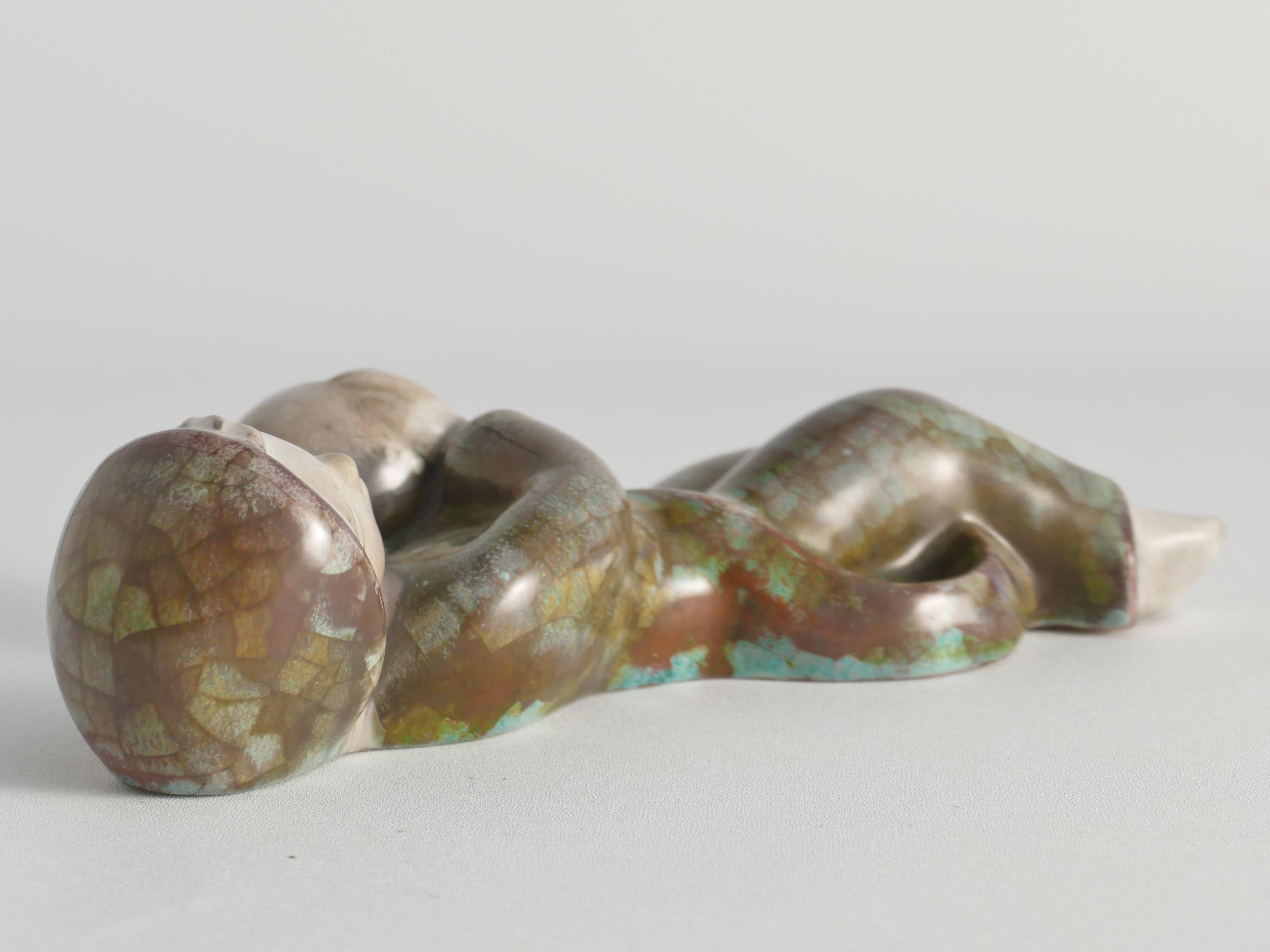 Stoneware Sconce with Boy Motif by Marianne Starck for Michael Andersen & Son