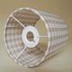 Ceramic lamp with a gingham cotton shade