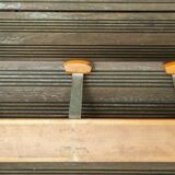 Vintage wooden and metal hook