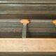 Vintage wooden and metal hook