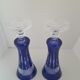 Pair of blue vases crystallism of Lorraine, Saint-Louis- tommy collection