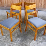 Set of 4 art deco chairs, 1940s