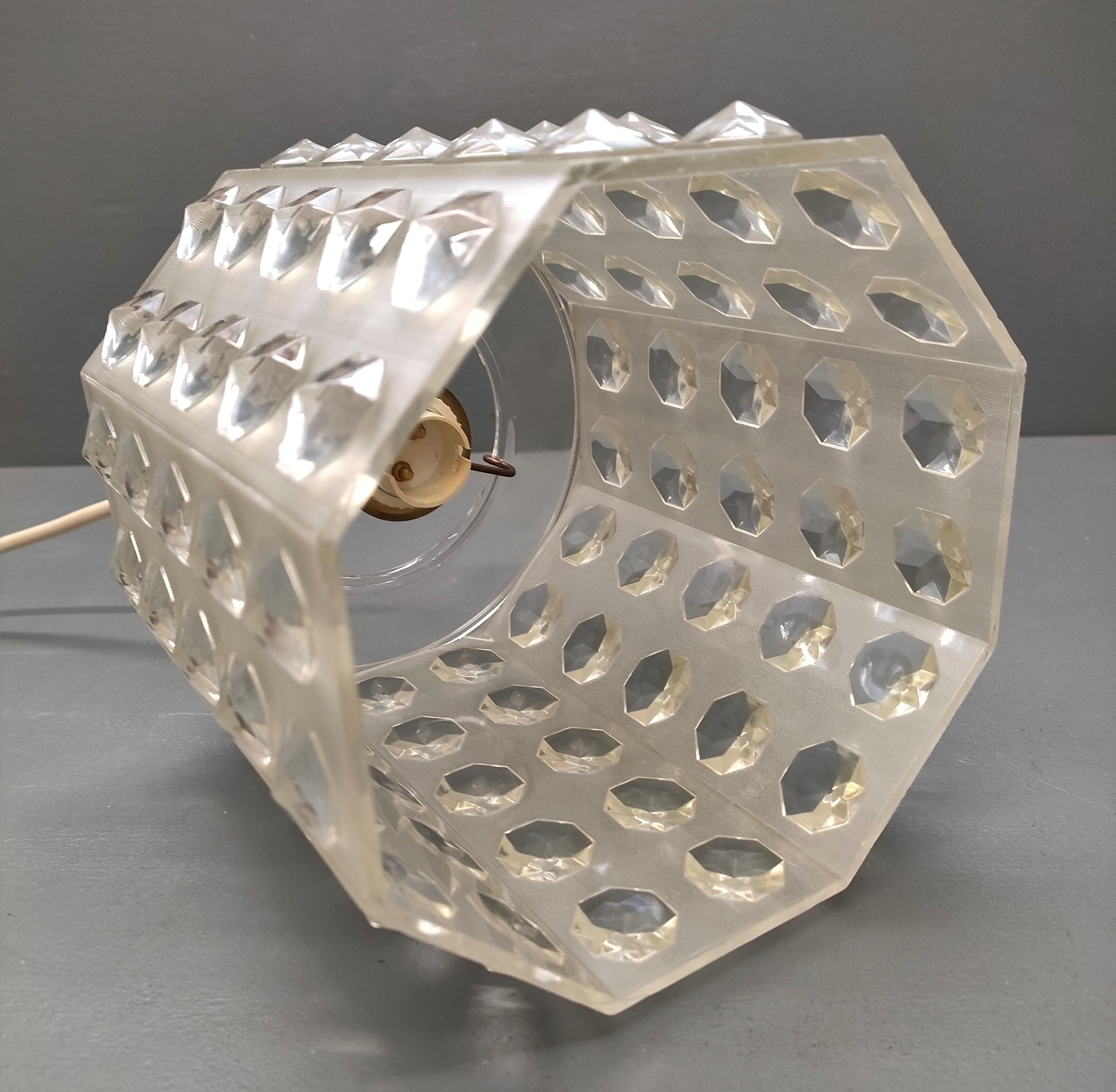 DLG - Rotaflex octagonal diamond chandelier - 60s - France