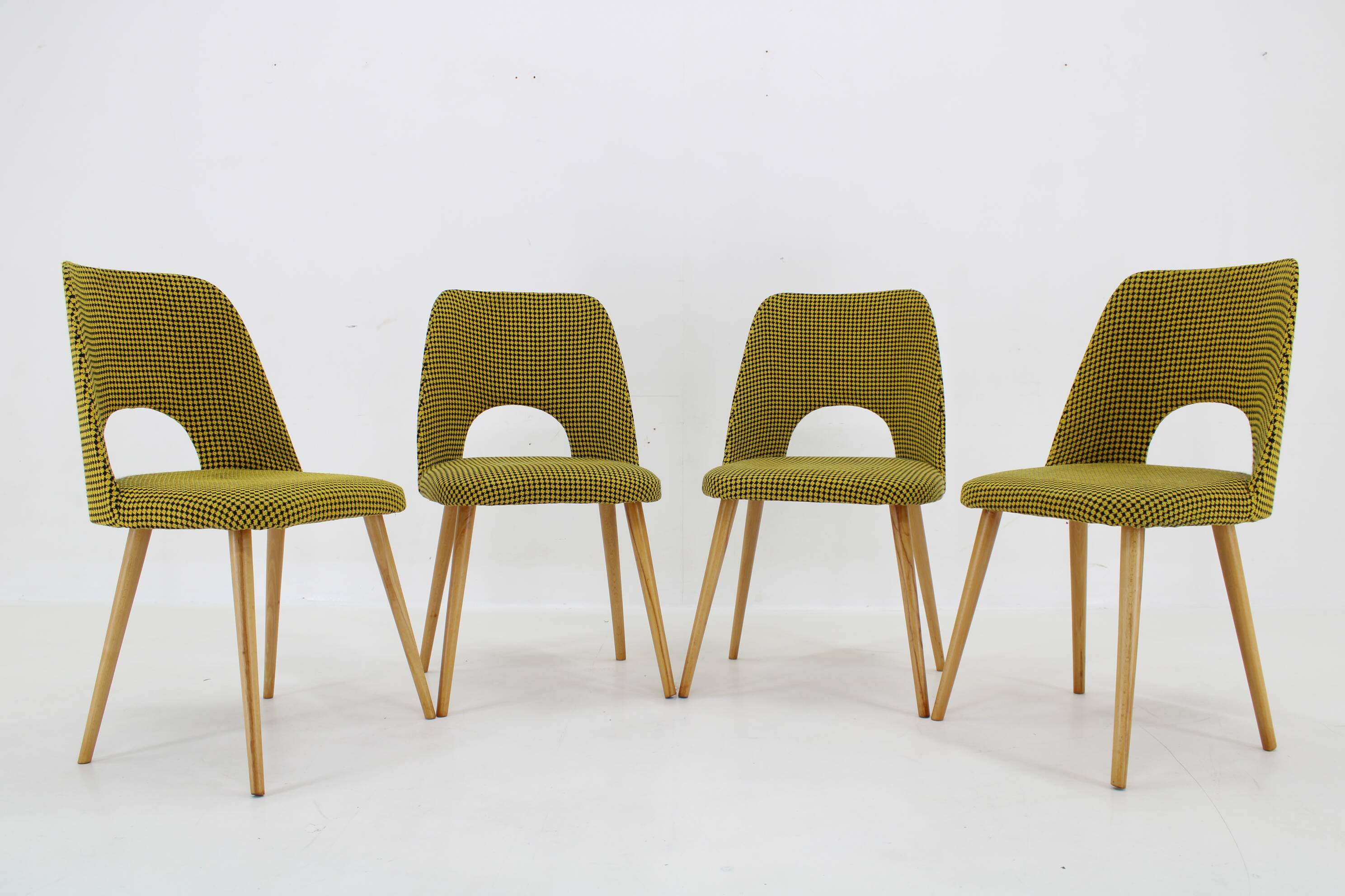 1960s Oswald Haerdtl ,Set of 4 Dining Chairs by TON, Czechoslovakia