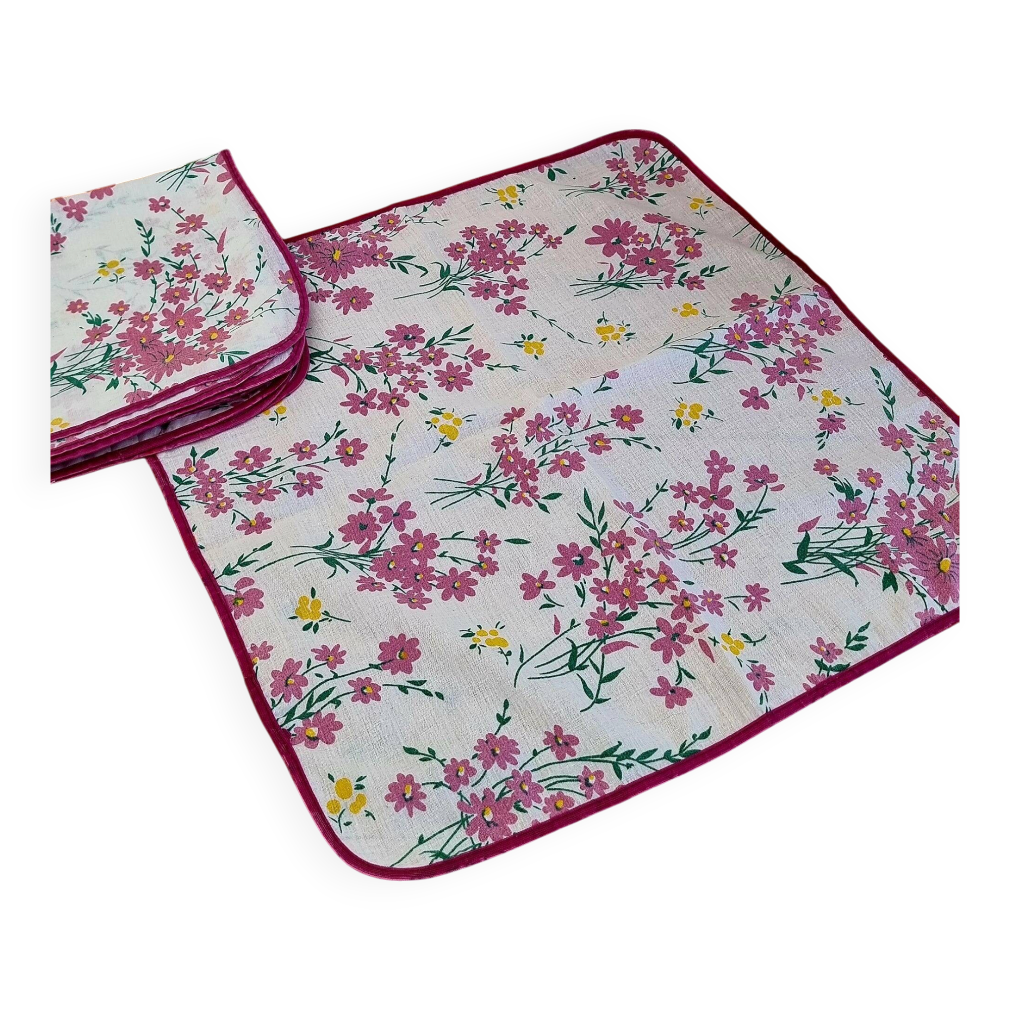 Set of 5 table napkins from the 1970s.