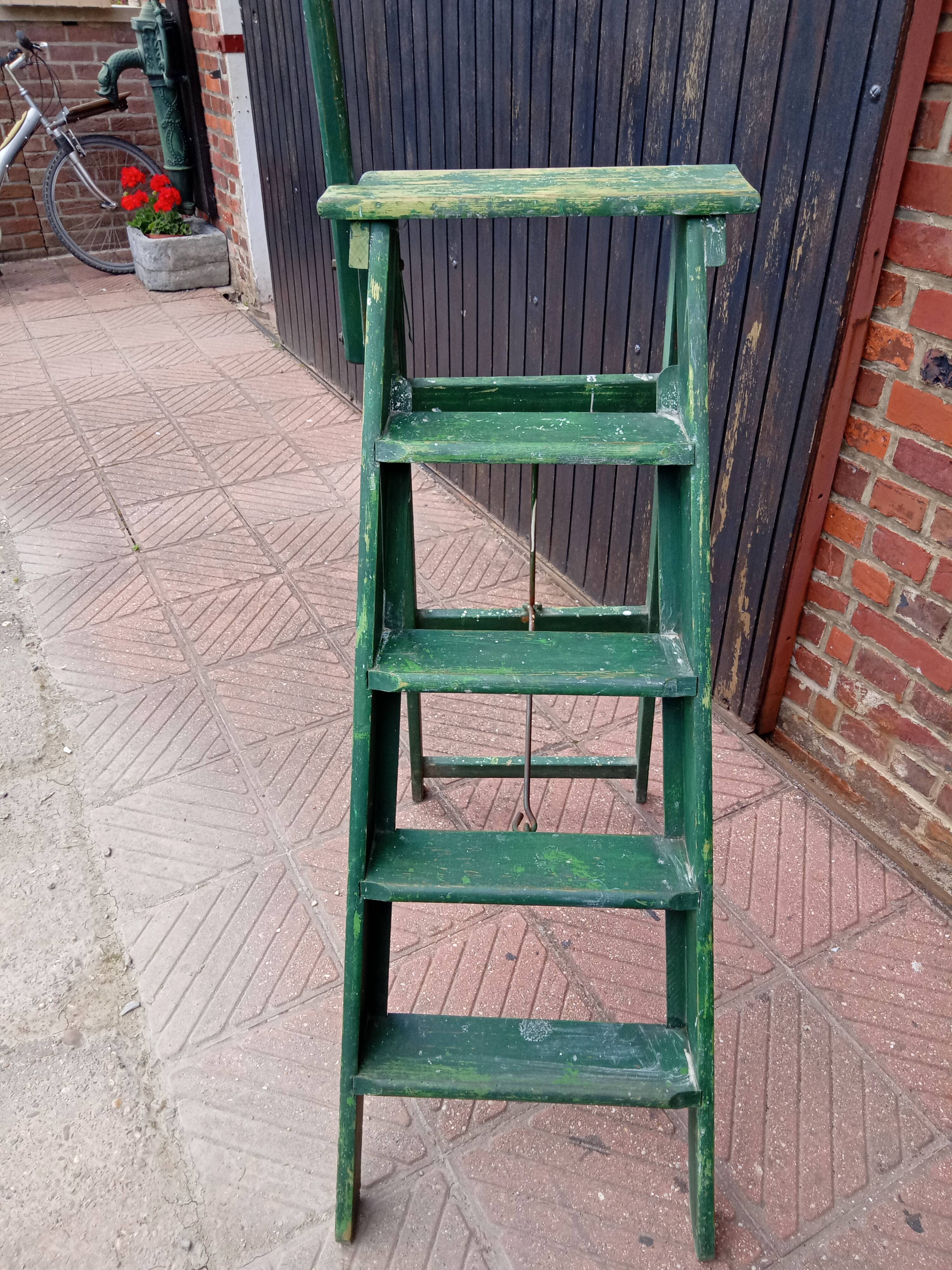 Old wooden stepladder