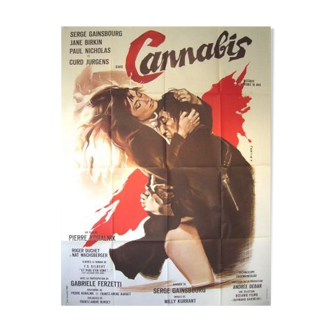 Original cinema poster 1970 cannabis serge gainsbourg jane birkin 120x160 cm