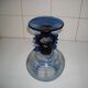 Coupe de verre Murano décorative bleu cobalt