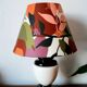Vintage ceramic lamp with fruit lampshade