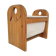 Scandinavian modern Pinewood and linnen magazine stand, Denmark 1970's