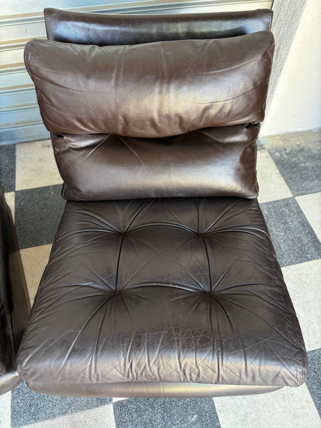 Chauffeuse cuir Roche Bobois