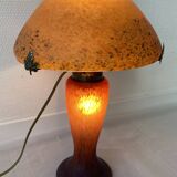 Glass paste mushroom lamp