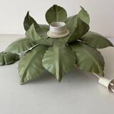 Green metal leaf wall light