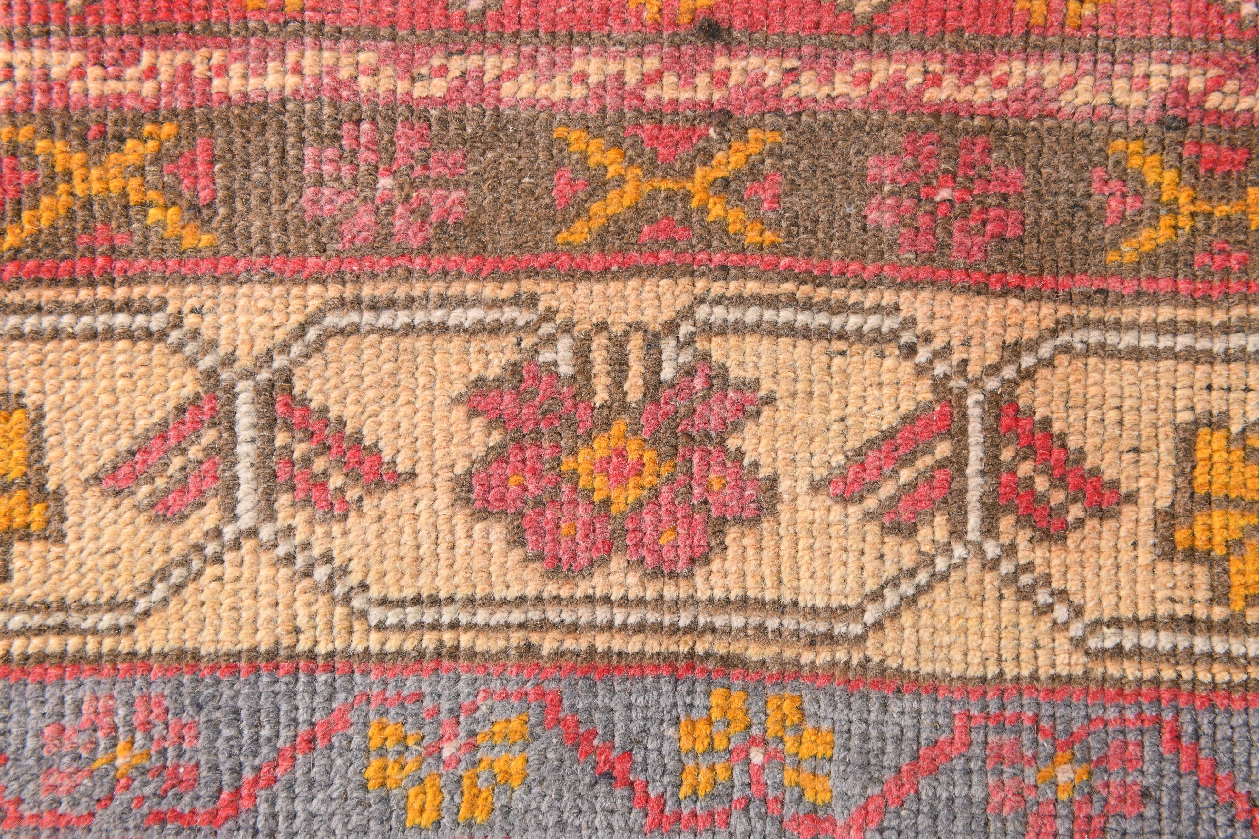 Tapis oriental turc rouge et bleu, 144 x 245 cm