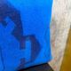 Blue Tribal Totem Rug Pillow, 16x16 Anatolian Wool Cushion