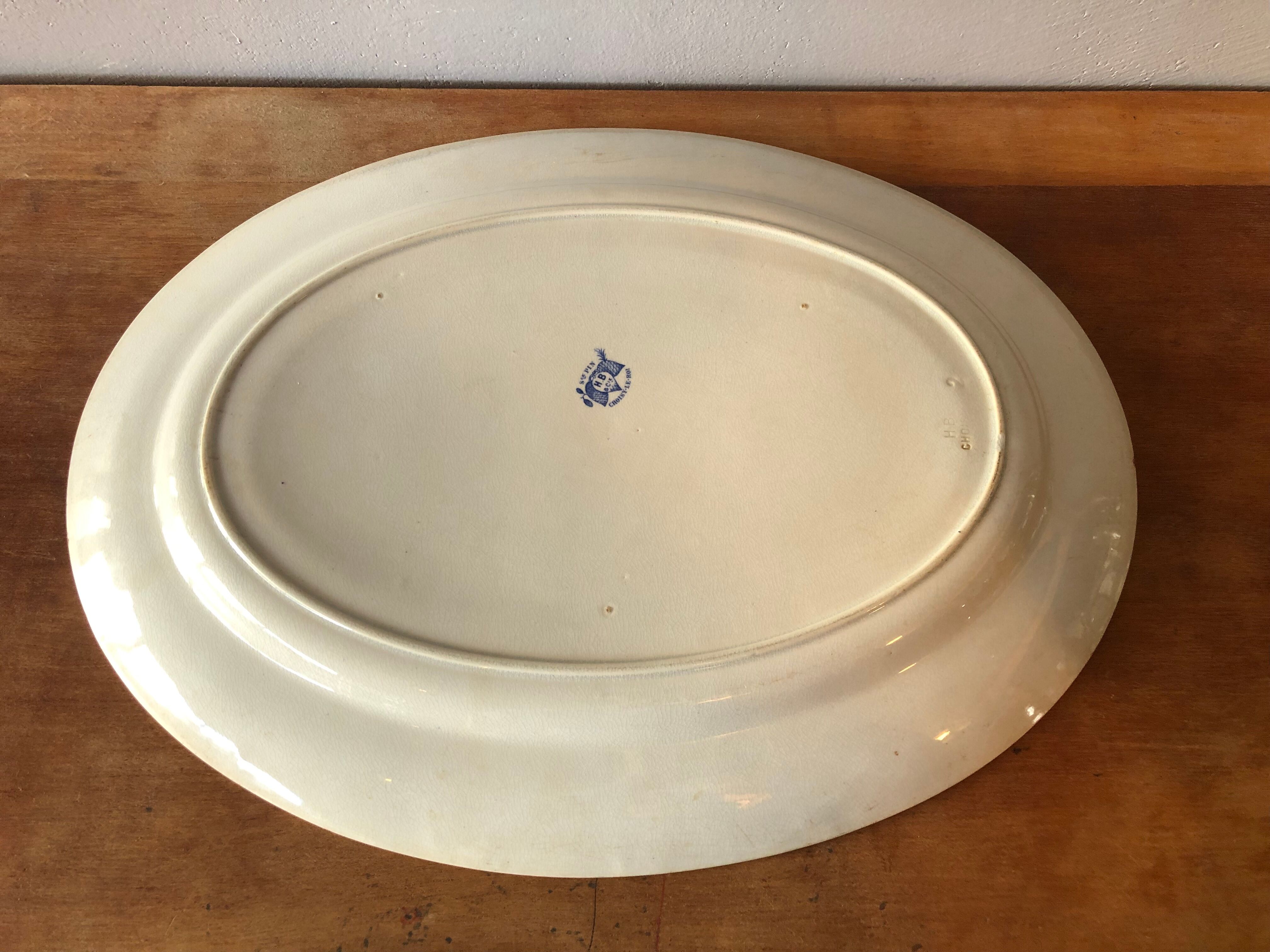 Earthenware dish iron earth choisy le roi