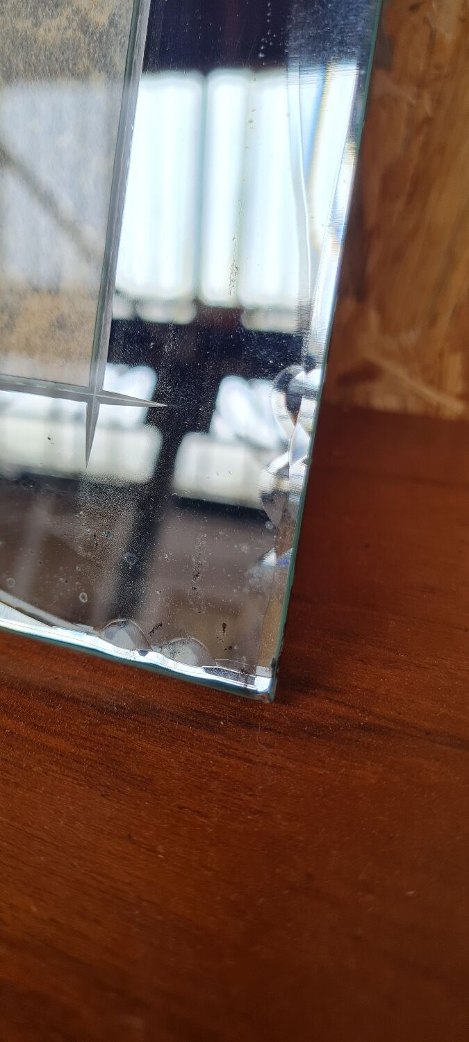 Beveled mirror photo frame