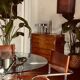 Dining table glass chrome and marble 1970s Italian vintage design