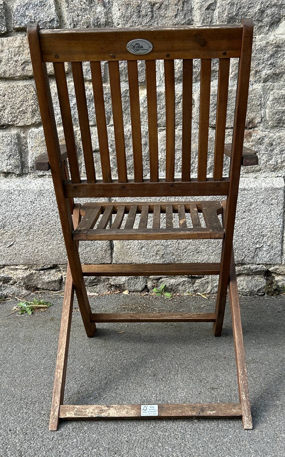 Trio of Folding Acacia Wood Armchairs – Garden Furniture by Deuba